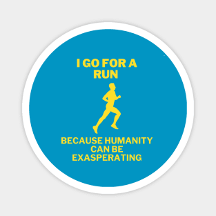 Jogging funny sentence Magnet